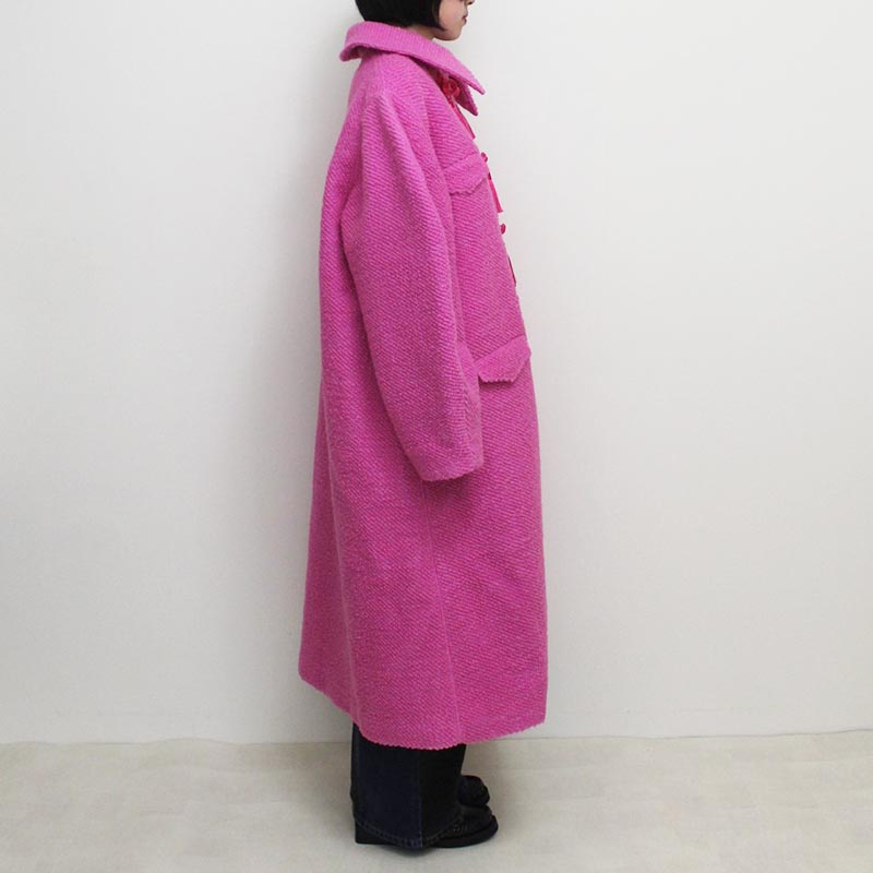 CURVE SLEEVE COAT -PINK-