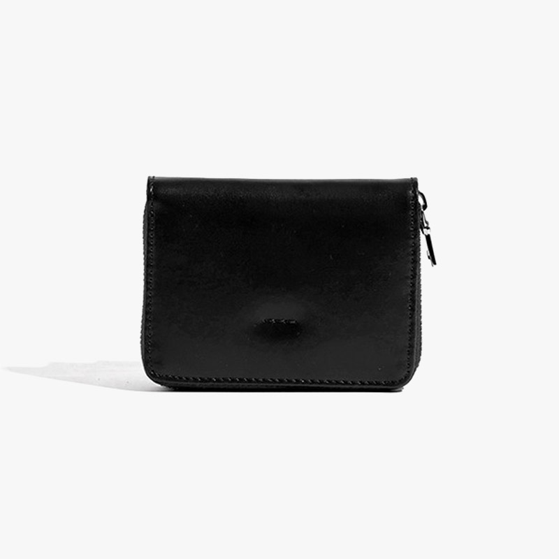 SMALL LEATHER WALLET -5.COLOR-(BLACK)