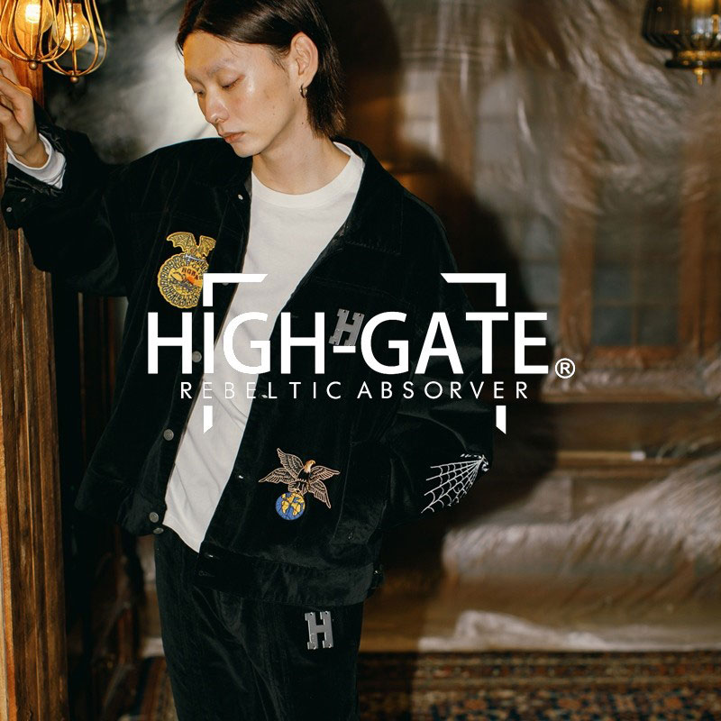 HIGH-GATE ハーフジップ ニット ネイビー サイズ（1）